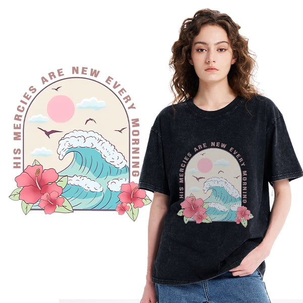 His Mercies Are New Every Morning Christian Washed T-Shirt