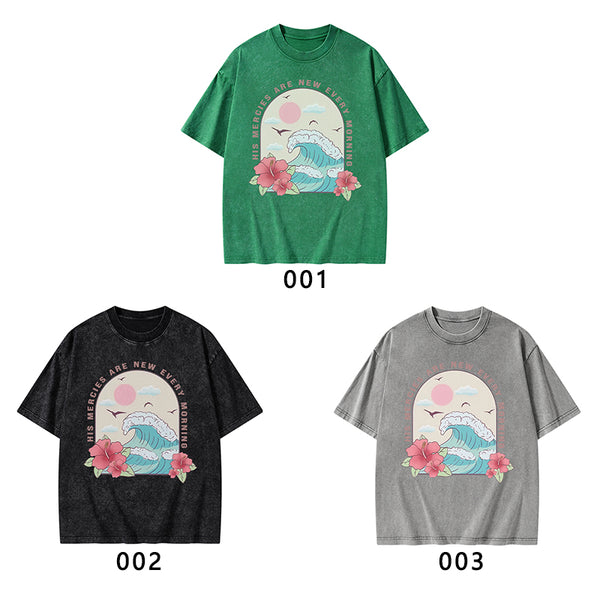 His Mercies Are New Every Morning Christian Washed T-Shirt