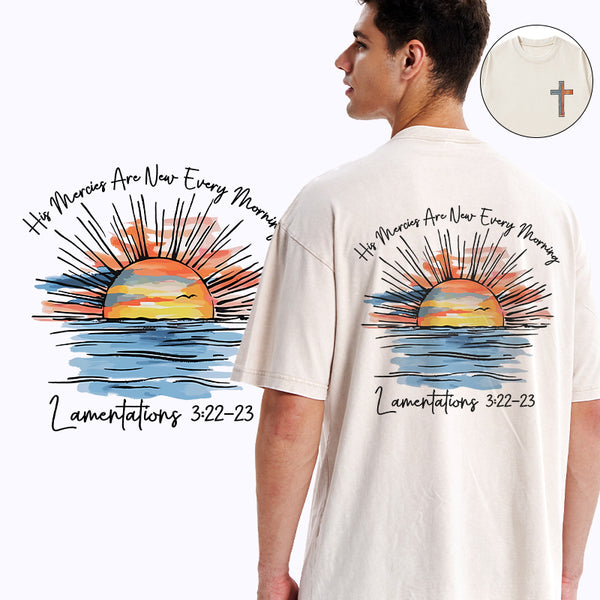 His Mercies Are New Every Morning Christian Washed T-Shirt