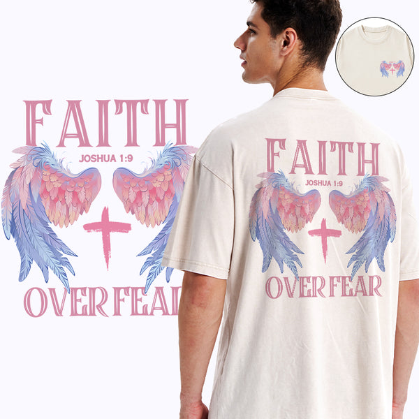 Faith Over Fear Christian Washed T-Shirt