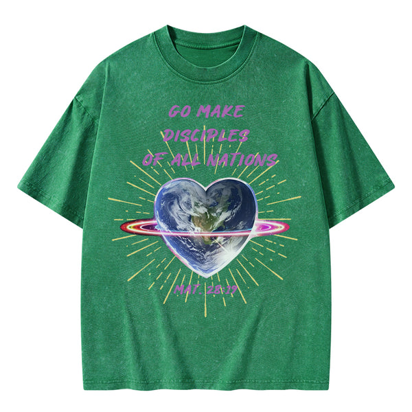 Go Make Disciples Of All Nations Christian Washed T-Shirt20