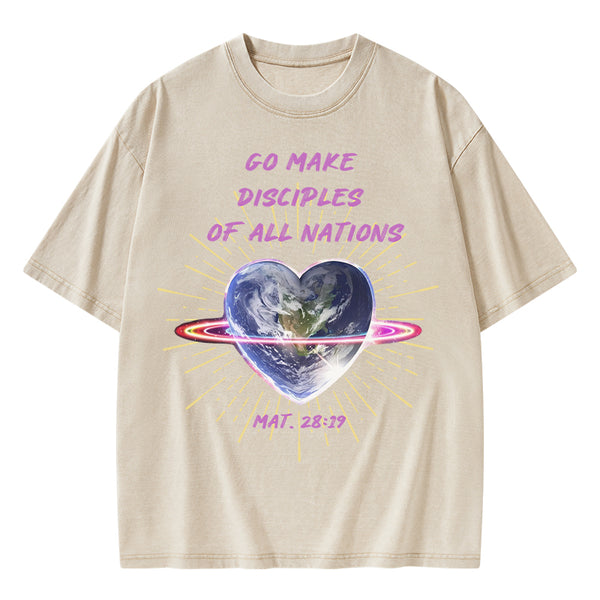 Go Make Disciples Of All Nations Christian Washed T-Shirt20