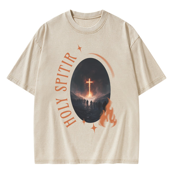 Holy Spirit Christian Washed T-Shirt