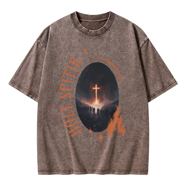 Holy Spirit Christian Washed T-Shirt