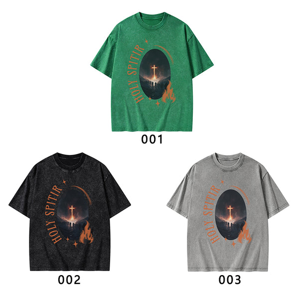 Holy Spirit Christian Washed T-Shirt