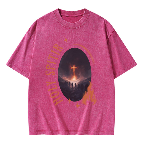 Holy Spirit Christian Washed T-Shirt