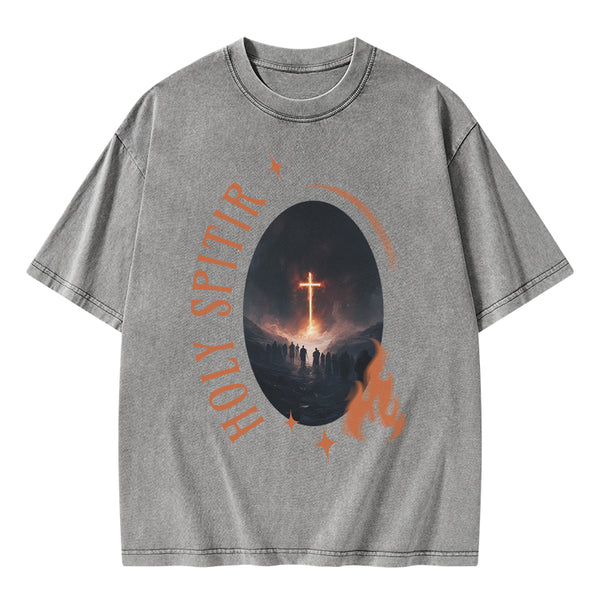 Holy Spirit Christian Washed T-Shirt