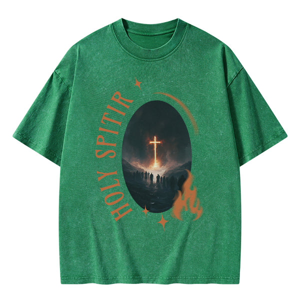 Holy Spirit Christian Washed T-Shirt