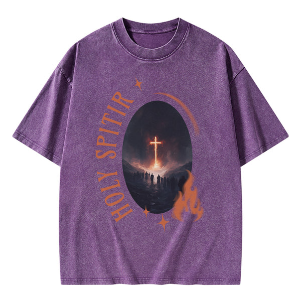 Holy Spirit Christian Washed T-Shirt