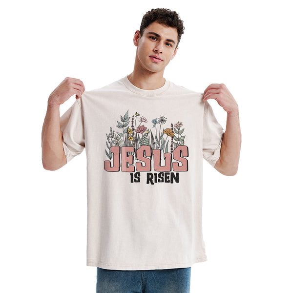 Jesus Is Risen Christian Washed T-Shirt