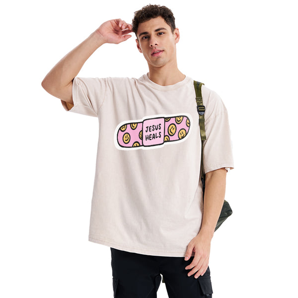 GC-WTS0033 Jesus Heals Christian Washed T-Shirt