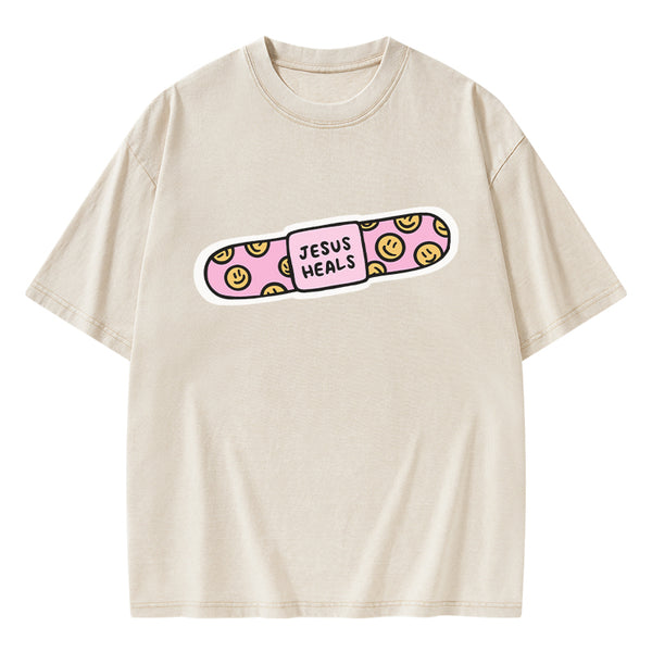 GC-WTS0033 Jesus Heals Christian Washed T-Shirt