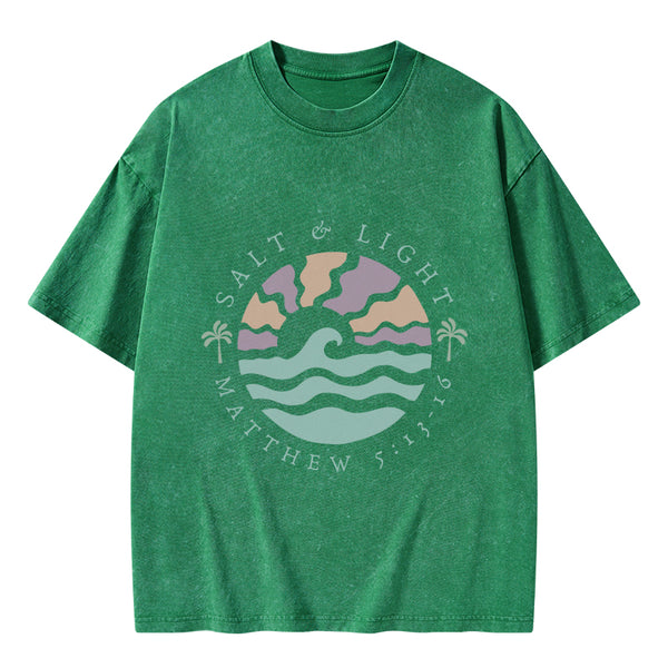 Salt And Light Christian Washed T-Shirt