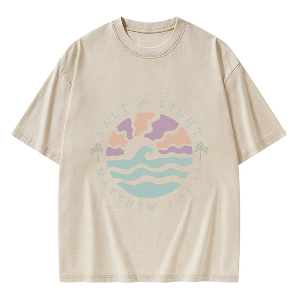 Salt And Light Christian Washed T-Shirt