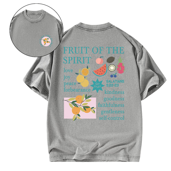 Fruits Of The Spirit Christian Washed T-Shirt