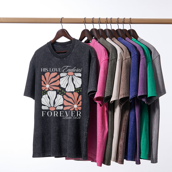 His Love Endness Forever Christian Washed T-Shirt