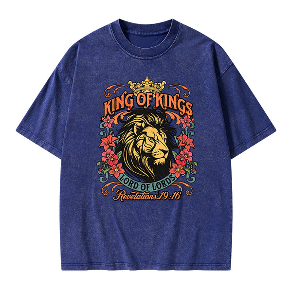 King Of Kings Christian Washed T-Shirt