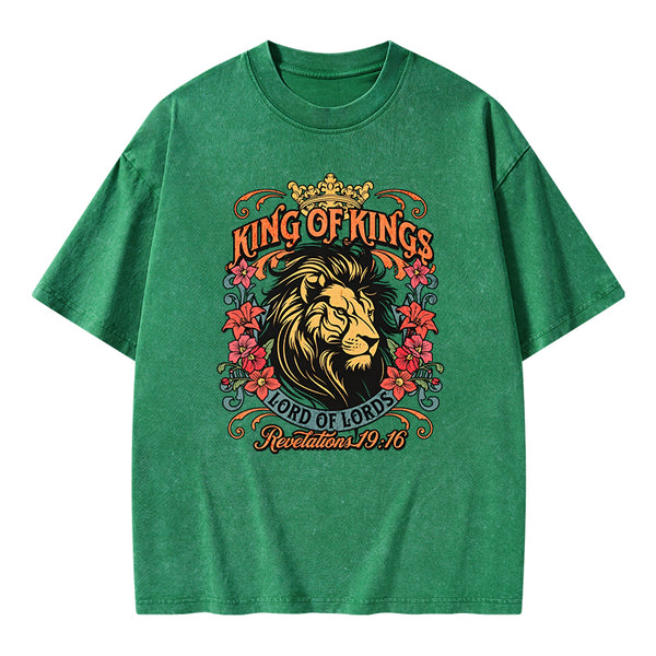 King Of Kings Christian Washed T-Shirt