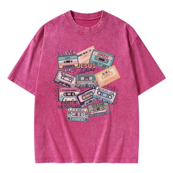 GC-WTS0530 Jesus Songs Christian Washed T-Shirt