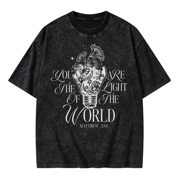 You Are The Light Of The Word Christian Washed T-Shirt