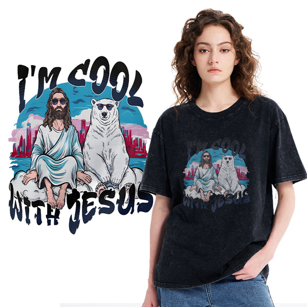 I Am Cool With Jesus Christian Washed T-Shirt