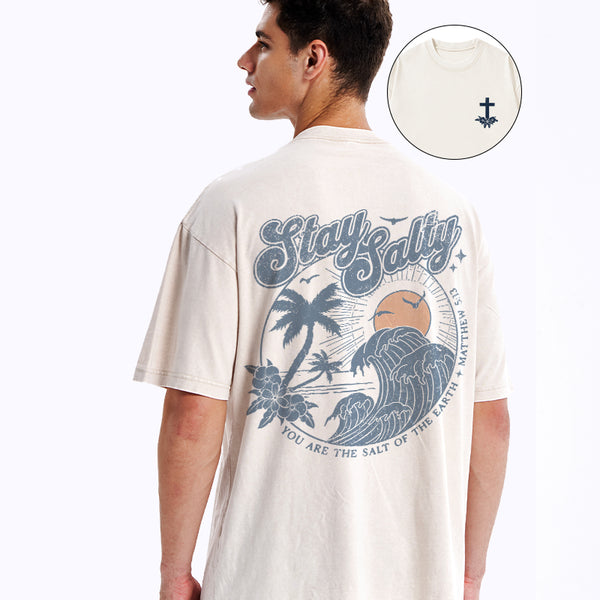 Stay Salty Christian Washed T-Shirt