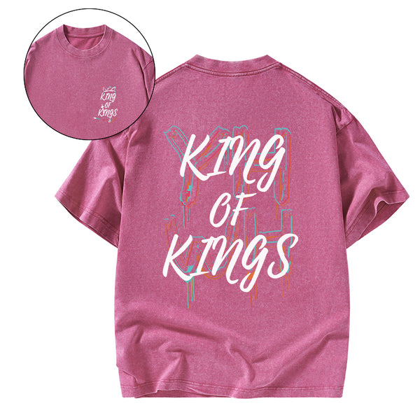 GC-WTS0765 YHWH King Of Kings Christian Washed T-Shirt
