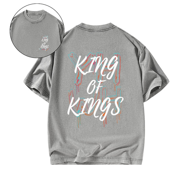 GC-WTS0765 YHWH King Of Kings Christian Washed T-Shirt