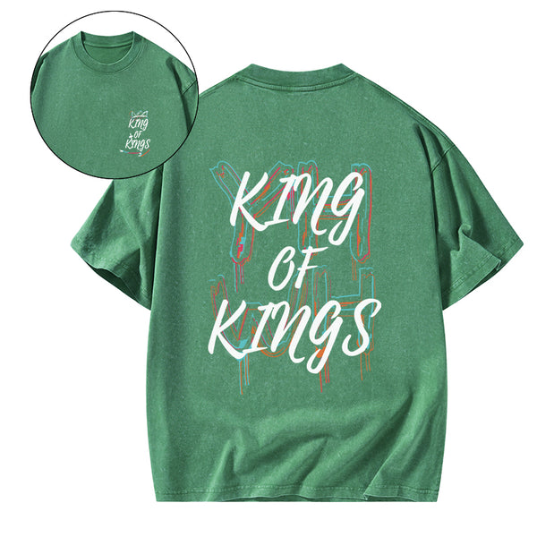GC-WTS0765 YHWH King Of Kings Christian Washed T-Shirt