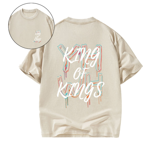 GC-WTS0765 YHWH King Of Kings Christian Washed T-Shirt