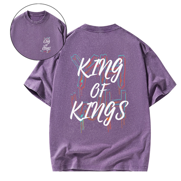 GC-WTS0765 YHWH King Of Kings Christian Washed T-Shirt