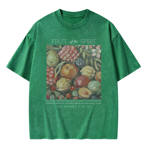 Fruit Of The Spirit Christian Washed T-Shirt
