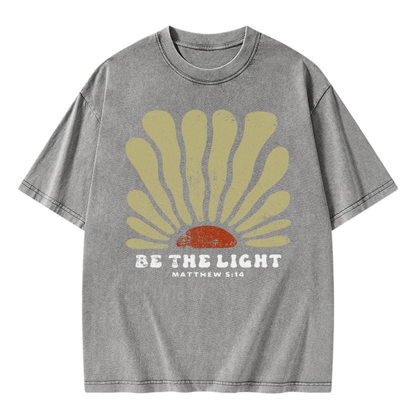 Be The Light Christian Washed T-Shirt