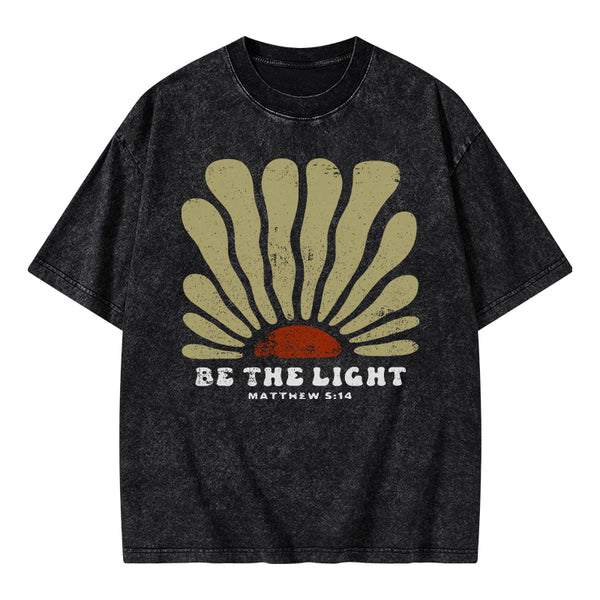 Be The Light Christian Washed T-Shirt