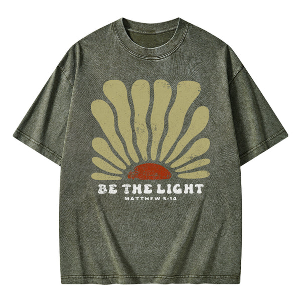 Be The Light Christian Washed T-Shirt