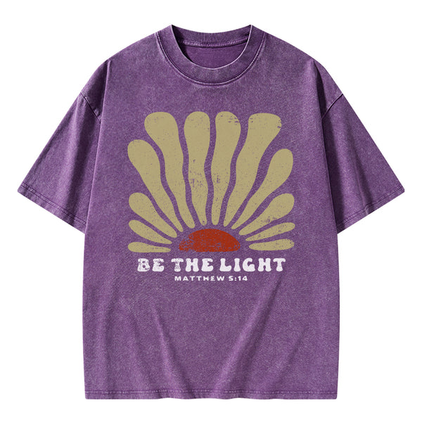 Be The Light Christian Washed T-Shirt
