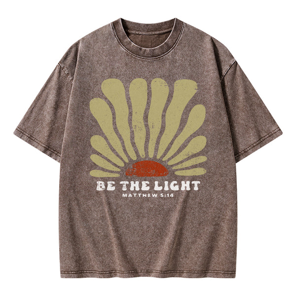 Be The Light Christian Washed T-Shirt