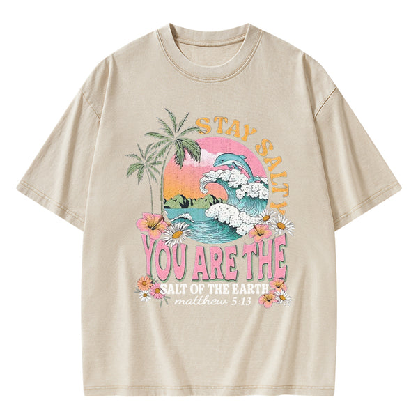 Stay Salty Christian Washed T-Shirt