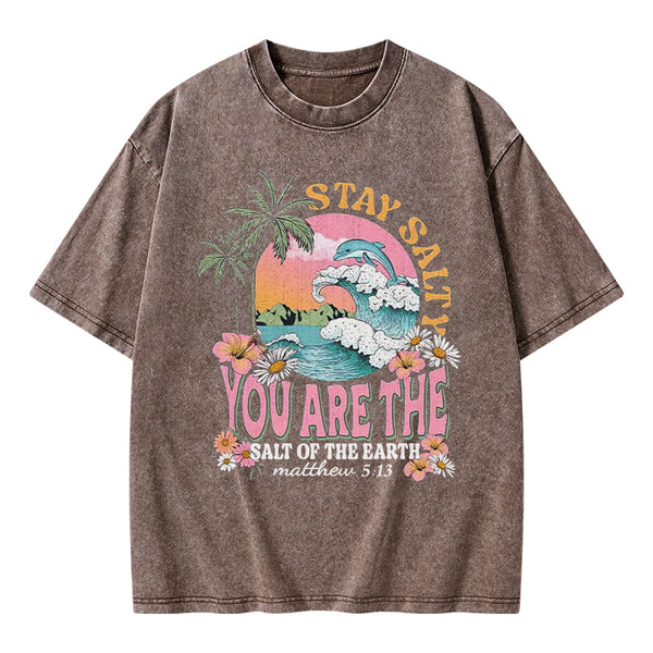 Stay Salty Christian Washed T-Shirt