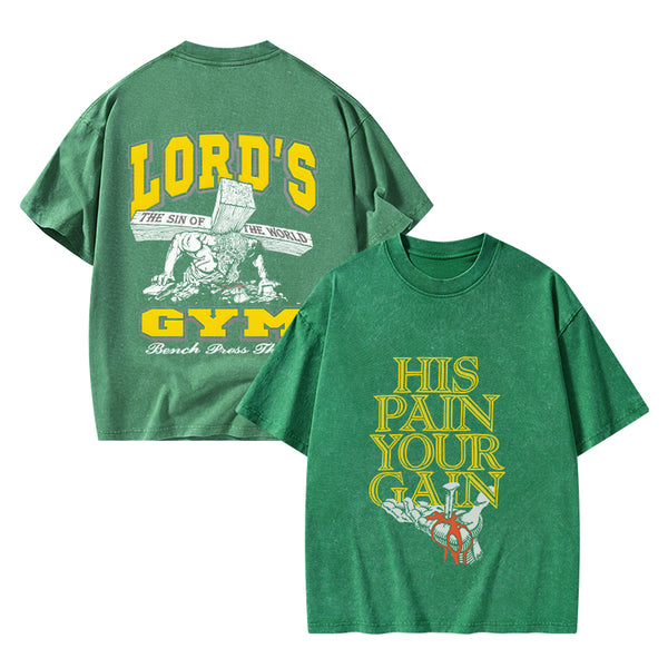 GC-WTS0805 Lord's Gym Christian Washed T-Shirt