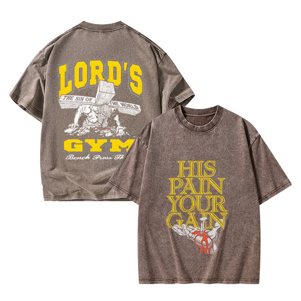 GC-WTS0805 Lord's Gym Christian Washed T-Shirt