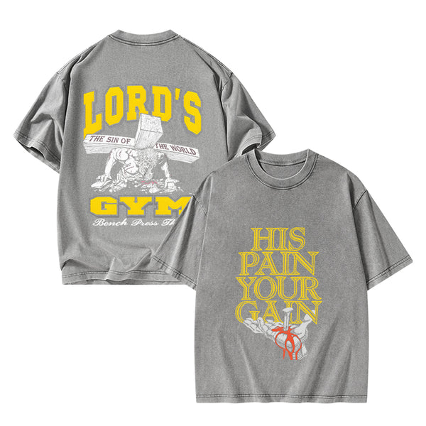GC-WTS0805 Lord's Gym Christian Washed T-Shirt