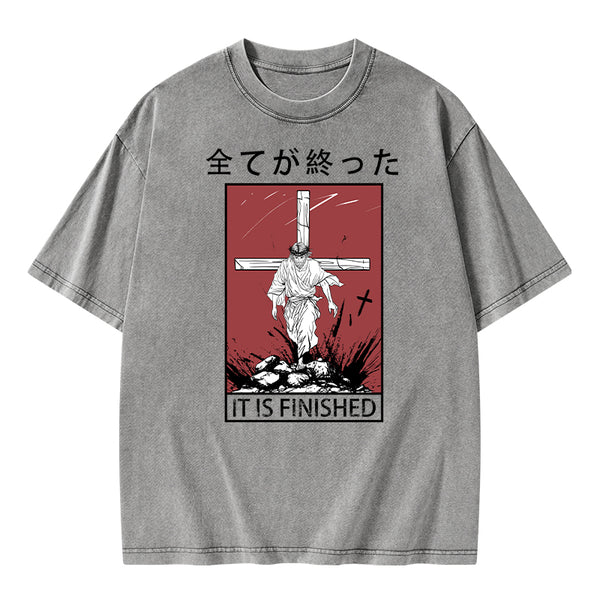 It Is Finished Christian Washed T-Shirt