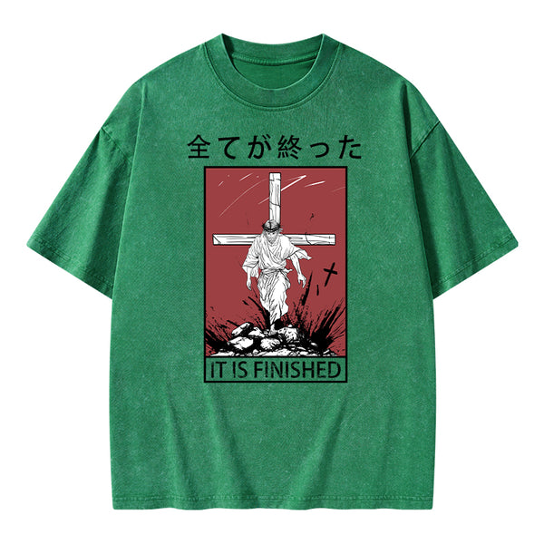 It Is Finished Christian Washed T-Shirt