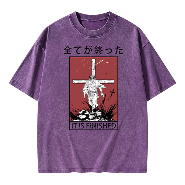 It Is Finished Christian Washed T-Shirt