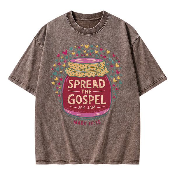 Spread The Gospel Christian Washed T-Shirt