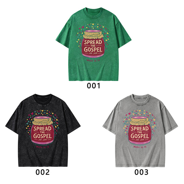 Spread The Gospel Christian Washed T-Shirt
