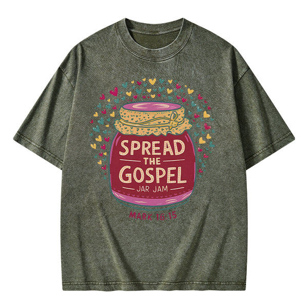 Spread The Gospel Christian Washed T-Shirt