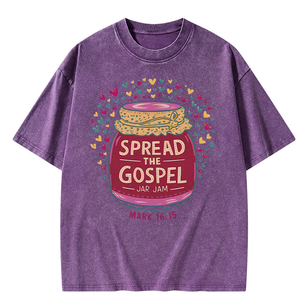 Spread The Gospel Christian Washed T-Shirt