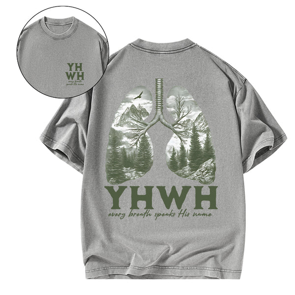 GC-WTS1006 YHWH Christian Washed T-Shirt